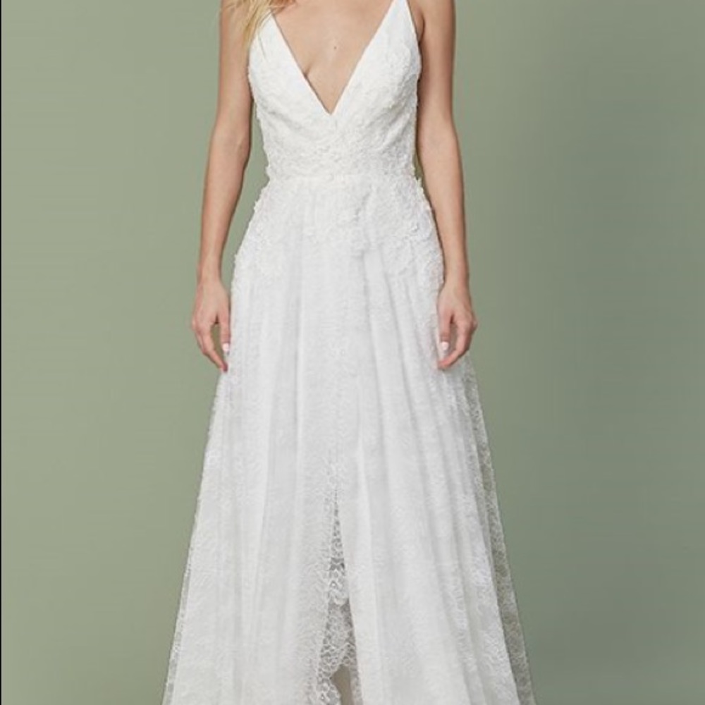 Christos Bridal Malia Gown in Ivory- Street size 4